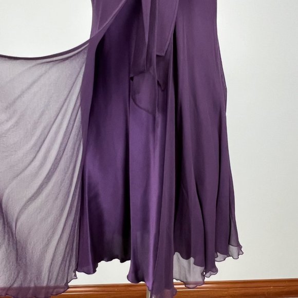 Renato Nucci Womens Silk Sleeveless Cocktail Formal Dress Purple size 42 US Med - Picture 5 of 13